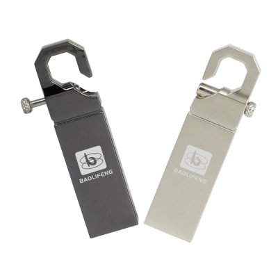 New Trending Gadget Metal Hook USB Pendrive 2.0 3.0 USB Flash Drive Memory Stick Free Laser Logo 4gb 8gb 16gb 32gb Flashdrive