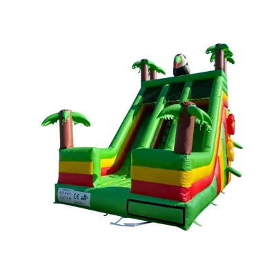 Outdoor Green Forest-themed Inflatable Castle Customized Medium-sized Inflatable Trampoline Factory Direct Sales