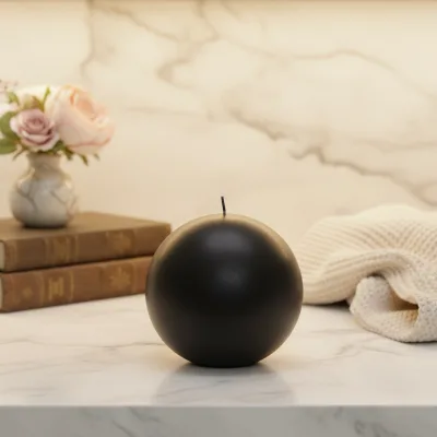 Black White Ball Candles Round Unscented Candle Set Clean Burning Smokeless Dinner Candle Perfect for Wedding