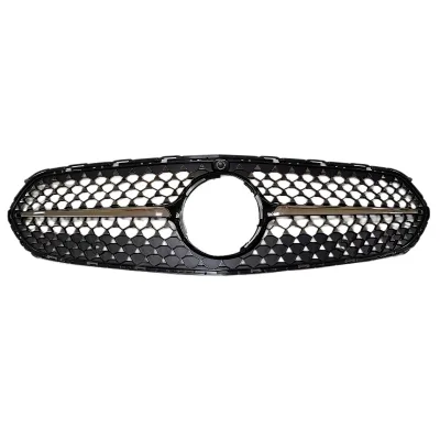 New Plastic Front Grill for Mercedes C-Class W206 22-UP Model Diamond Design Black Luxury Decorative Strip