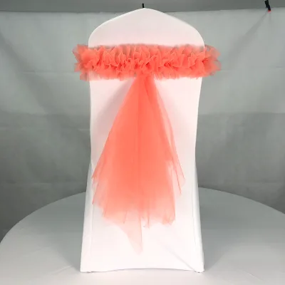 Organza Chair Sashes Bow for Decorative of Wedding Party Birthday Chair Bows Sashes Tie Back Decorative Durable Chair Sashes