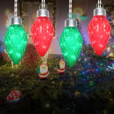 For Certified Waterproof Hanging Jumbo C9 LED Christmas String Lights with 4-Bulb Panel Insert