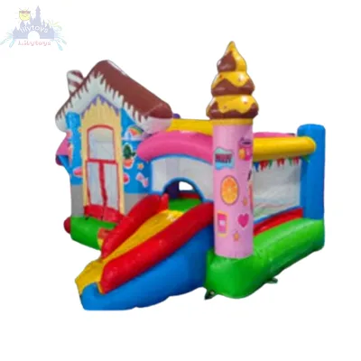 Pink Princess Inflatable Castle with Slide Fairytale Bounce House Combo for Girls Birthday Parties and Event Rental