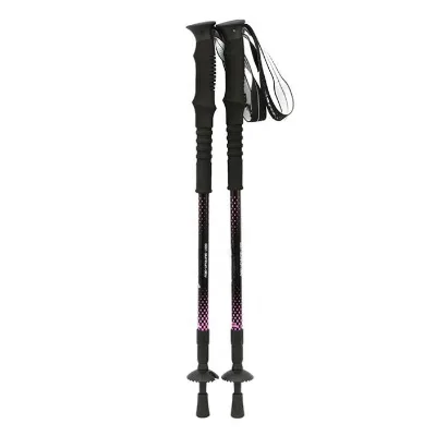 Aluminium 3-Section Telescopic Adjustable Ultralight Retractable Trekking Pole for Hiking and Walking
