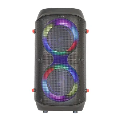 Best Selling Diamond 40w Wireless Party Box 2*6.5 Inch Powerful Bass Trolley Speaker With Mic for Karaoke Mini Size