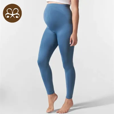 Plus Size Women Compression Pregnant High Waist Support Maternity Seamless Pants