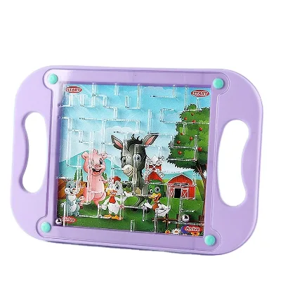 Mini Ball Maze Game Toy Kids Plastic Toys Marble Plates Maze Toys Puzzle Balance Labyrinth Handheld Game