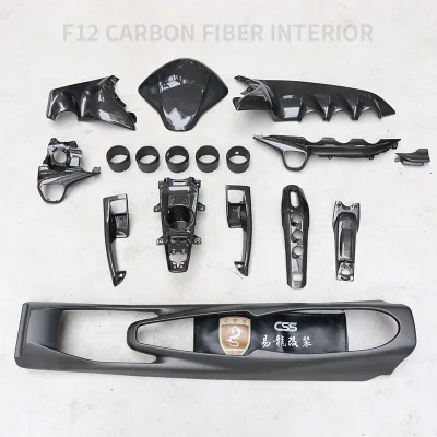 Factory Supply Oem Style Carbon Fiber Car Center Console Dash Board Covers Decoration Interior for Ferrari F12 Berlineta