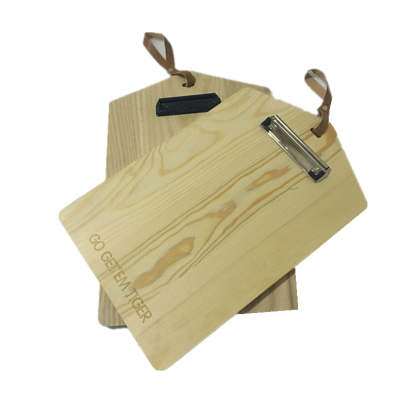 A4 A5 Writing Board Engraved Logo Hard Wood Clipboard with Low Profile Clip Hanging Wooden Clipboard for Office School Hospital