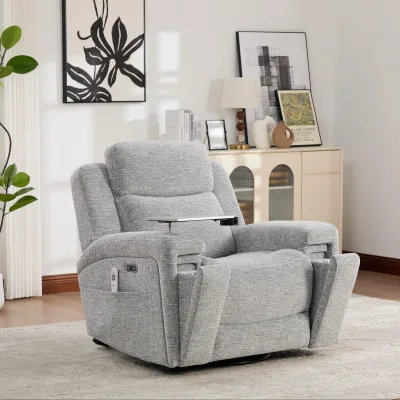 Electric Leather Recliner Sofa Set Furniture Recliner Anti Wear Surface Suitable for Villa Media Room Furniture Decoration