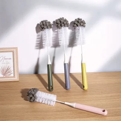 Hanging Sponge Head Cup Brush Multifunctional Household Baby Bottle Insulated Cup Cleaning Brush Long Handle Pot Brush