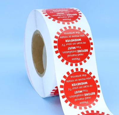 Custom Paper Round Stickers Roll