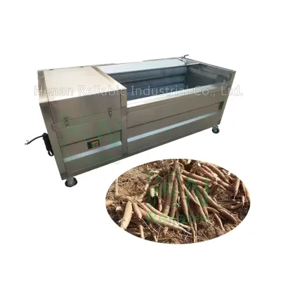 Photo Brush Washing and Peeling Root Vegetable Fruit Peeler Machine
