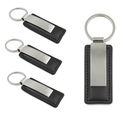 Custom Emboss Engraving Laser Car Brand Logo Genuine Car Keychain Suede Leather Large Saffiano Leather Keychain