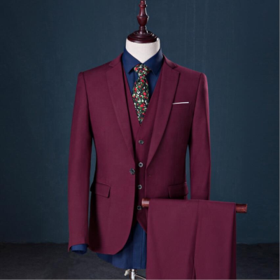 Wholesale Latest Men Tuxedo Suits Men`s Business Office Red Tuxedo Suits