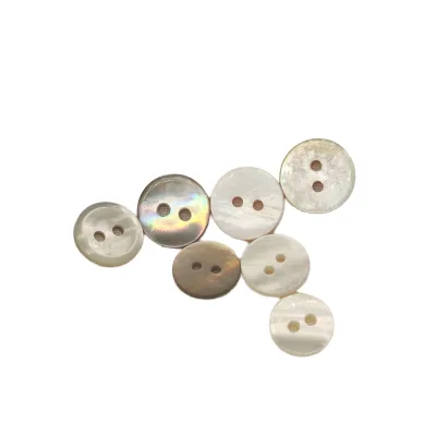 Natural Shells Eco-friendly Nickel-Free Flatback 2-Holes Snap Buttons for Sewing Garments-High Quality Custom Color Logo Sizes