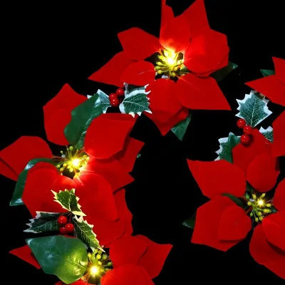 Fake Flower Hanging Decor for Party Christmas Led Light String Festival Event Indoor Decoration Unique Lamp