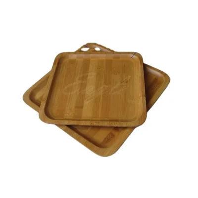 Simple Style Bamboo Serving Tray.100% Natural Bamboo Coffee Table Tray.Bamboo Bathroom Vanity Tray for Storage&Serving.