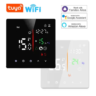 WiFi Smart Thermostat Voice Control Tuya APP Remote Floor Heating Temperature Controller Compatible with Alexa & Google Home