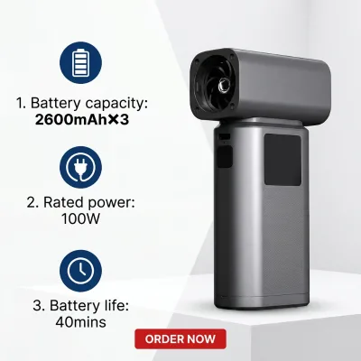 Portable Mini Electric Turbo Air Blower Brushless Motor Battery Turbo Fan
