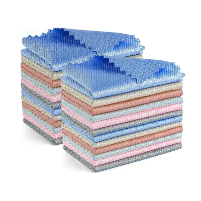 Hot Selling Multi-Purpose Microfiber Diamond Cloth Quick-Dry Fish Scale Drying Towel for Glass Cleaning