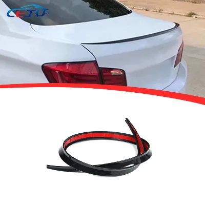 Universal ABS Black Roof Spoiler 1.2M Car-Styling Black Carbon Fiber Look Spoilers Tail Spoiler DIY Refit