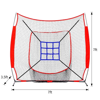 High Quality Outdoor 7 Durable Baseball Net Practice Portable Competition Play Games Baseball Softball Net for Kids and Adults
