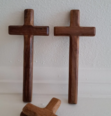 Hand Made Wooden Hand Cross