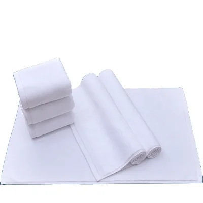 Hot Selling Custom Logo 5star Hotel Breathable Eco-Friendly 100% Cotton Bohemian Design Solid Pattern 32s Bath Mat