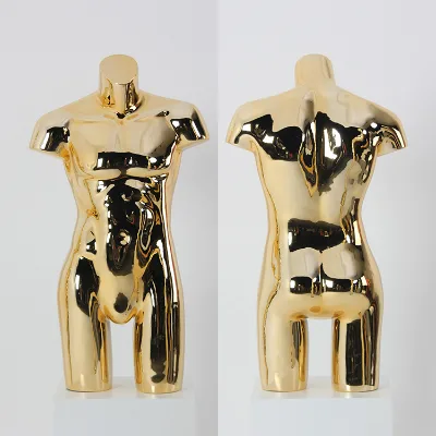 High Quality Underwear Display Lower Body Mannequins Props Fiberglass Gold Torso Mannequin