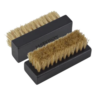 100% Pig Hair Wooden Handle Sneaker Shoe Leather Cleaning Brush Kit Middle Hod Bristle Shoe Brush for Cleaning Shoes
