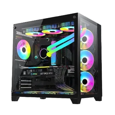 Most Popular Business Gamer Core I3 I5 PC 16G DDR4 M.2 RX580 H610 Barebone Gaming Desktop Computer