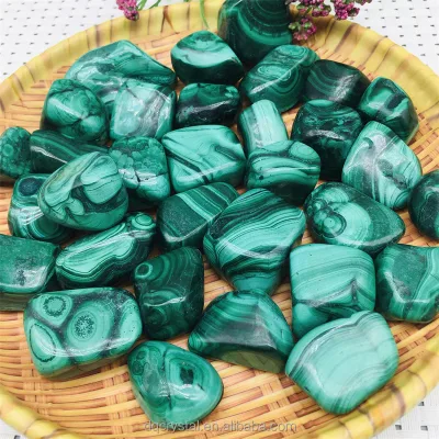 Natural Crystal High Quality Malachite Tumbled Stones Healing Crystal Malachite Tumbles for Meditation