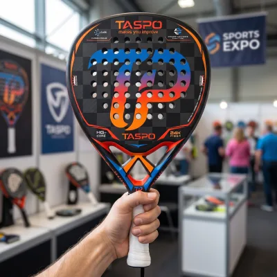 Padel Racket Pala De Padel 24K Carbon HG Core Orange Electric Blue Gradient Teardrop Power Control Wholesale Factory Direct