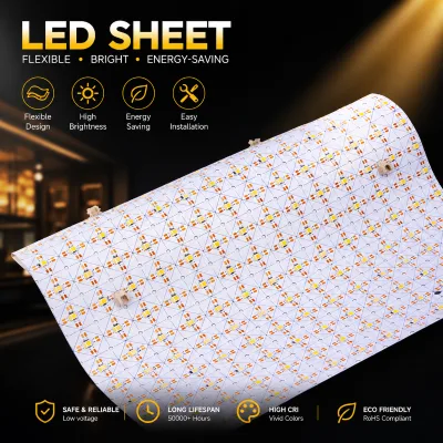 High Lumen Flexible LED Sheet SMD2835 288chips Copper Light Panel DC24V IP20 Backlighting Display Cabinet Sign Lighting
