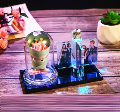 Honor of Crystal High Quality Tabletop Decoration Crystal Crafts Wedding Gift Home Decoration