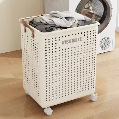 Classic Foldable Plastic Storage Basket Home Organization Laundry & Clothing Storage Box