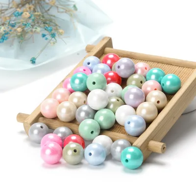 Wholesale Multiple Size With Difference Colors 9mm 12mm 15mm 19mm 22mm Round Food Grade Silicone Teething Beads