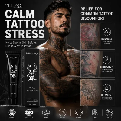 OEM Tattoo Anti Redness Anti Swelling Itching Skin Ink Care Brightening Soothing Anti Red Tattoo Aftercare Cream