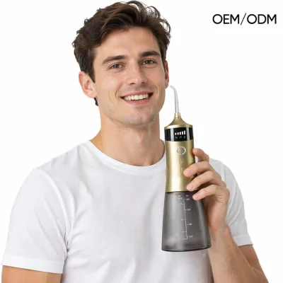 Seniors Simple One Button Electric Toothpick Water Flosser Large Print Oral Irrigator Soft Pulse Dental Jet