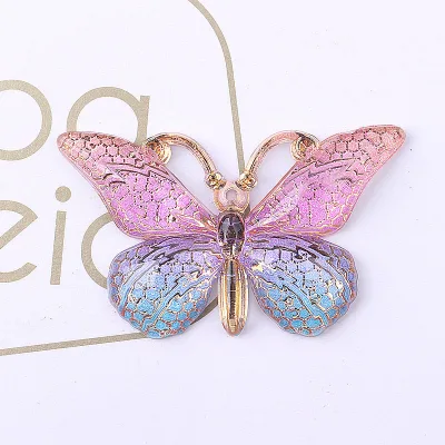 50PCS/Pack Butterfly Charms Butterfly Pendants Butterfly Jewelry for Earrings Bracelets Necklace DIY Phone Case Hair Clip Craft