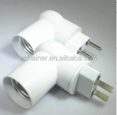US EU Plug to E27 Lamp Base Sensor Socket E27 Lamp Base Socket with US Plug EU Plug