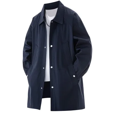 Mid-Length Windbreaker Jacket Multicolor Men's Jacket