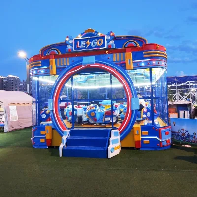 Interactive Spray Ball Shooting Kiddie Train Track Car Children Electric Tour Train Kiddie Train Spray Ball Car