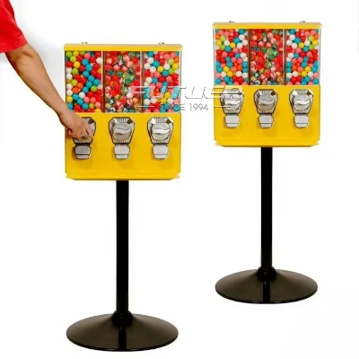 3-in-1 Arcade Game Vending Machine Plastic Gum Candy & Capsule Toy Dispenser Dual Language (english/spanish) 1-Year Warranty