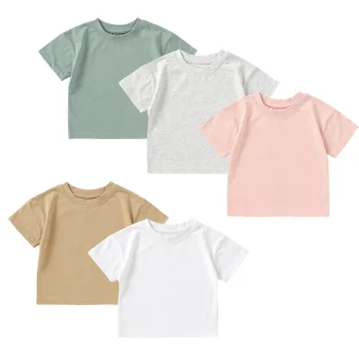 Ultra-Soft Organic Cotton Unisex Newborn Baby T-Shirt Oversized Shirt for Children Kids
