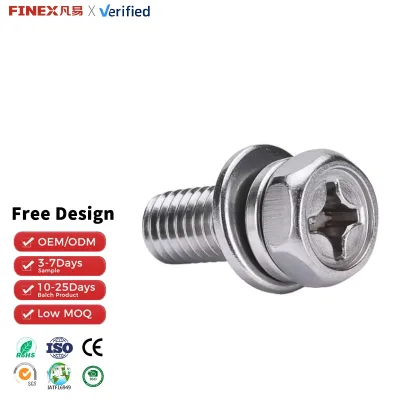 M4 M5 M6 M8 M10 M12 Stainless Steel Screws Phillips Hex Head Bolt Zinc Plated Flat Washers Spring Pads Metric M3 Class 4.8 6.8