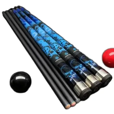 High Quality All Carbon Peri Cue Stick Snooker Billiards Premium Stainless Steel Joint 1/2 Split Lightweight Colorful Rubber