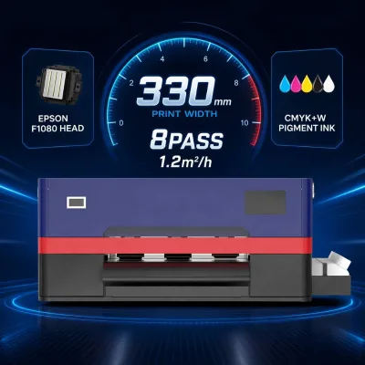Automatic DTF Printer A3 FD-A3 CMYK+W Pigment Ink Digital Heat Transfer Machine for Cotton Polyester Garment Plotter New