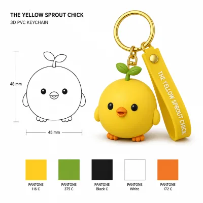 OEM Direct Factory Custom 3D PVC Injection Molded Plastic Keychains New Design Cute Cartoon Soft Rubber Keyring Promotional Gift